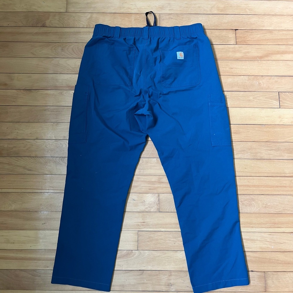 Carhartt Liberty Mens Blue Cargo Scrub Pants C56113 Size Large Regular - Picture 6 of 8